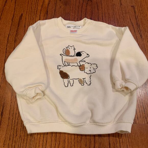 Zara Crewneck Sweatshirt Lot | Cream Multi | 12-18 months - Picture 2 of 15
